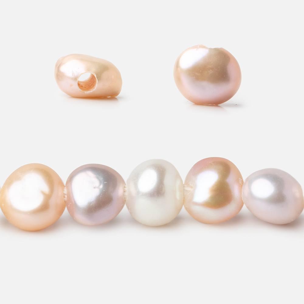 Tri-Color Large-Hole Freshwater Pearls – 10–11mm, 10-Piece Pack
