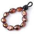 Reddish Brown Large-Hole Freshwater Pearls – 10–12mm, 10-Piece Pack