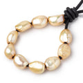Golden Yellow Large-Hole Freshwater Pearls – 10–11.5mm, 10-Piece Pack