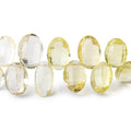 10–13mm Lemon Quartz Top-Drilled Oval Beads, 10-Inch Strand