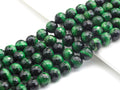 Green Tiger’s Eye Faceted Round Beads, 6–12mm, 15.5-Inch Strand