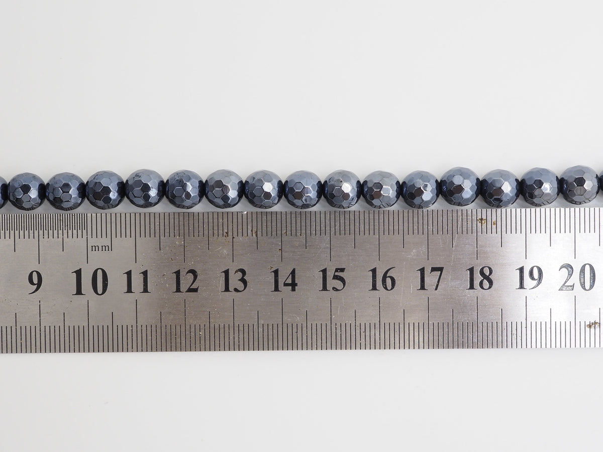 Mystic-Plated Black Onyx Faceted Round Beads, 6–14mm, 15–16-Inch Strand