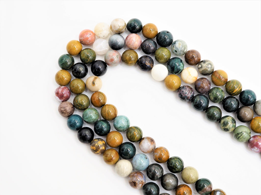 Chrysocolla Smooth Round Bead Strand, 6mm–10mm, 15–16 Inches