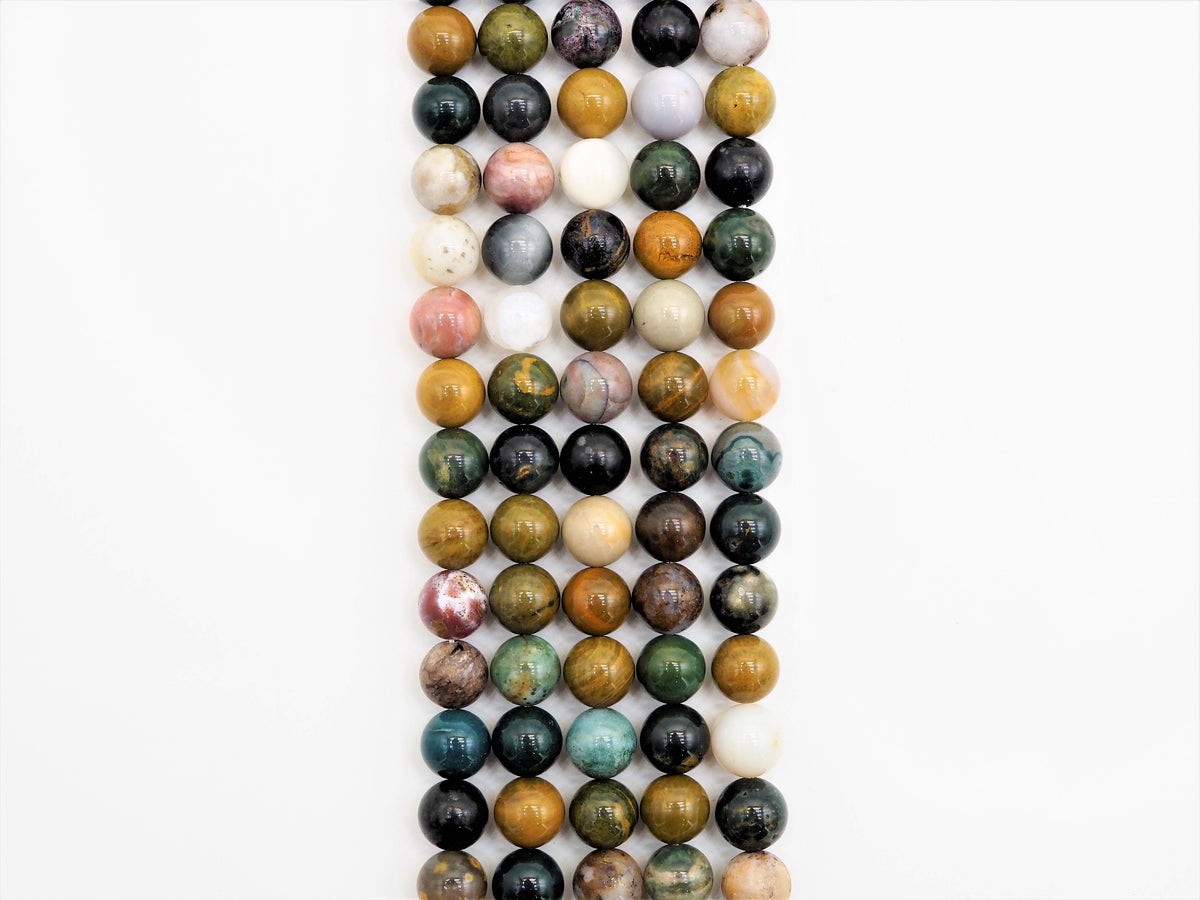 Chrysocolla Smooth Round Bead Strand, 6mm–10mm, 15–16 Inches