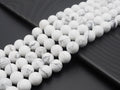 Natural Howlite Round Bead Strands – Smooth or Faceted, 4–12mm