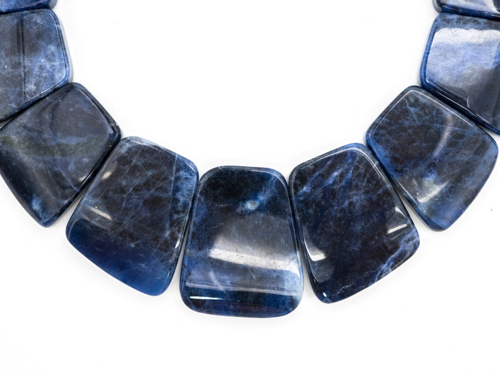 Sodalite Graduated Trapezoid Bead Strand, 17–35mm