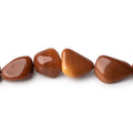 10x8–14x11mm Mexican Brown Fire Opal Smooth Nugget Beads, 18-Inch Strand