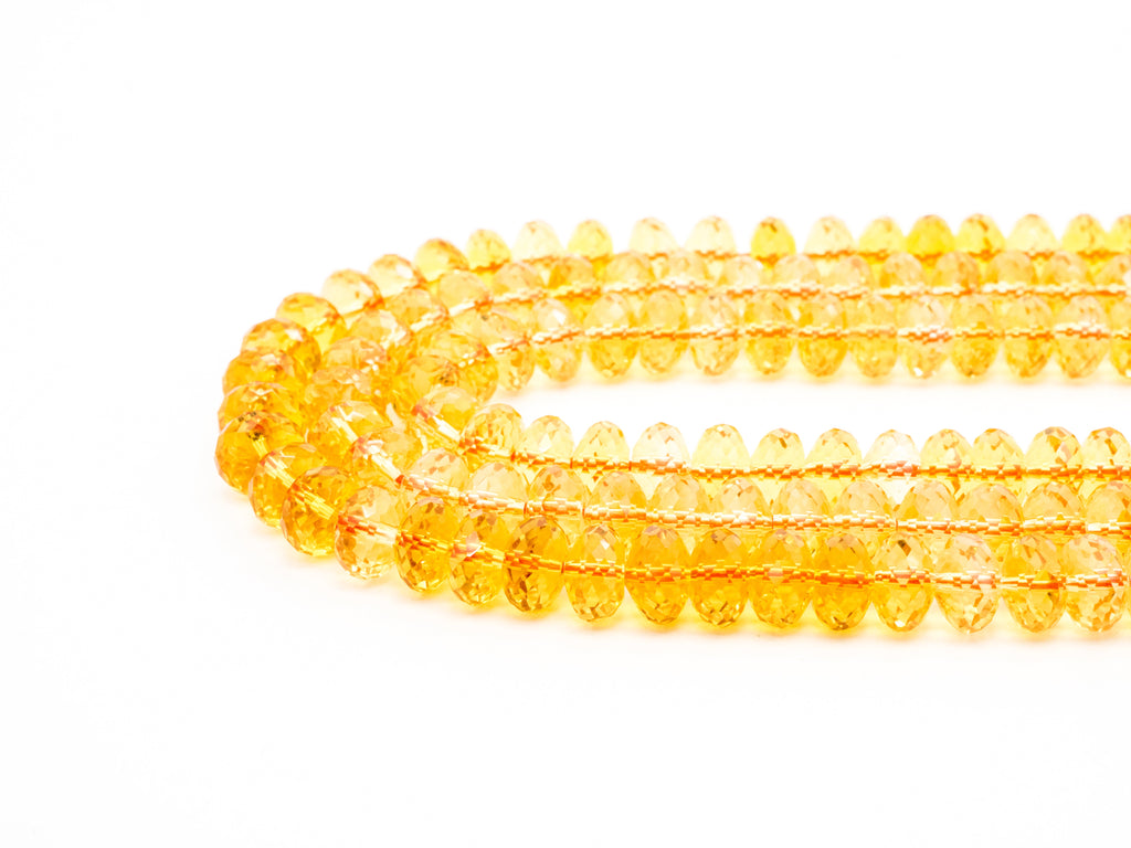 Citrine Faceted Rondelle Beads, 4x6–6x10mm, 15–16-Inch Strand