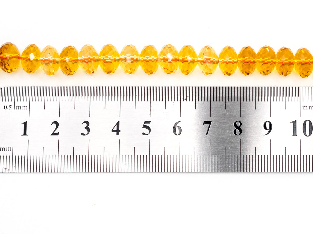 Citrine Faceted Rondelle Beads, 4x6–6x10mm, 15–16-Inch Strand