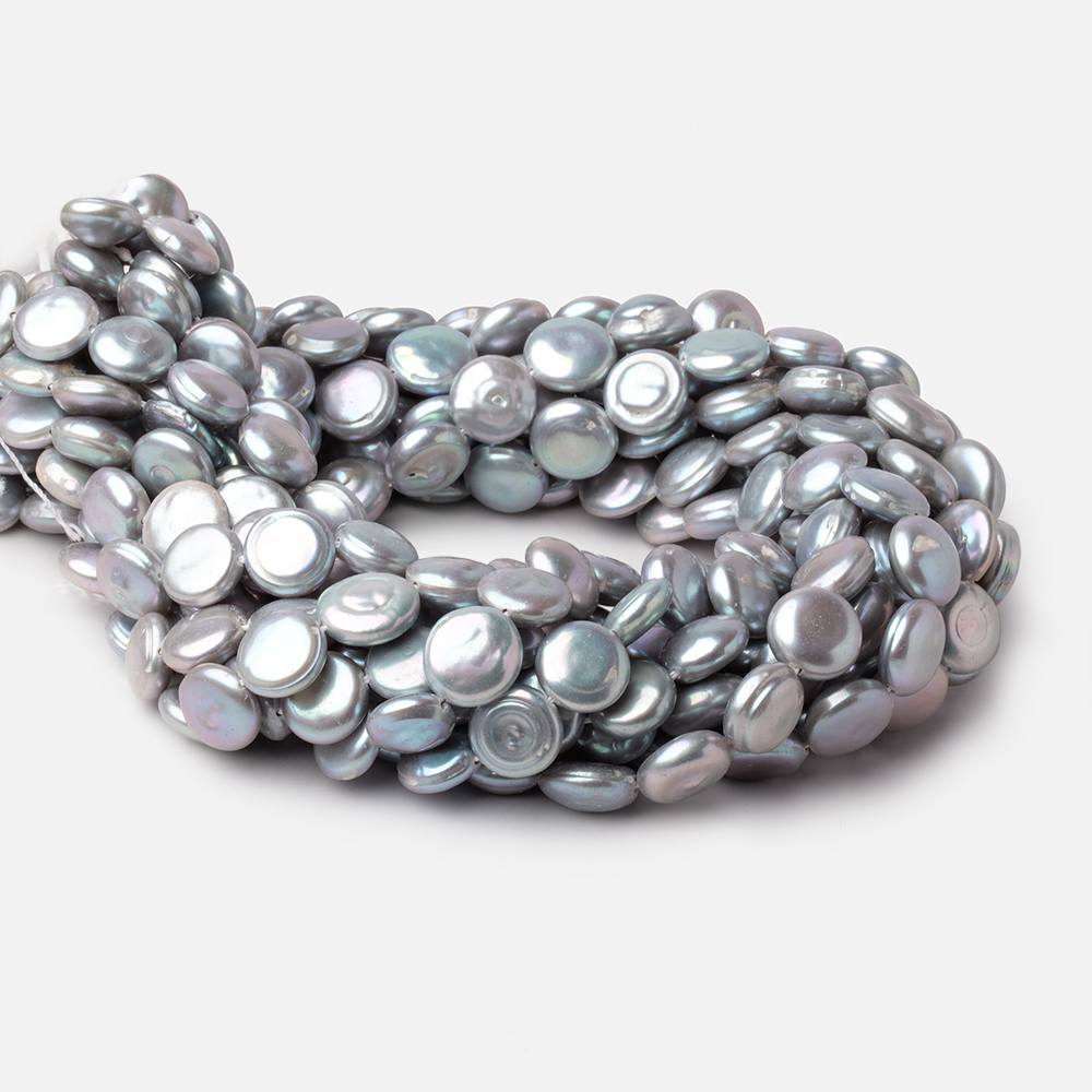 Silver Coin Freshwater Pearl Strand – 11mm, 15 Inch