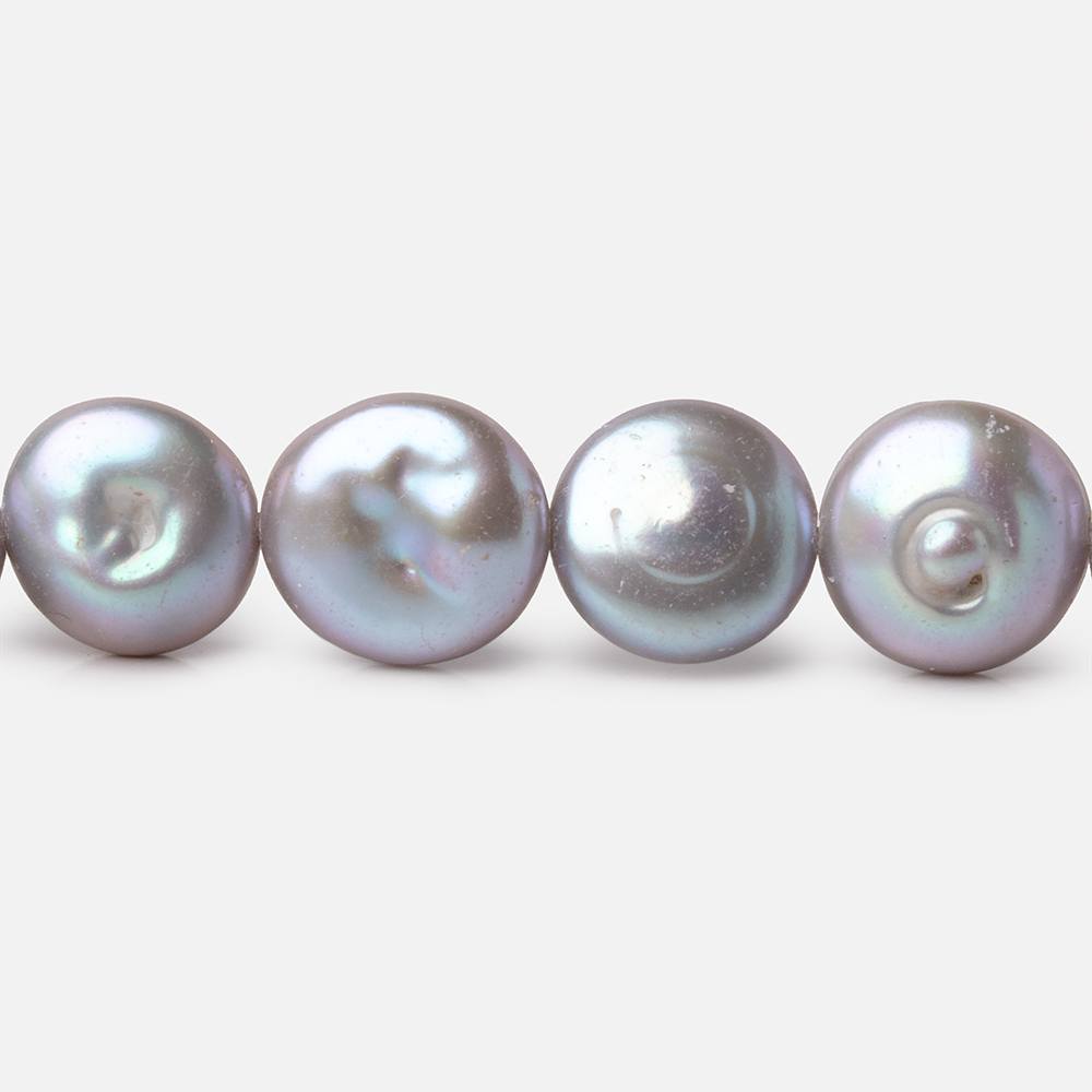 Silver Coin Freshwater Pearl Strand – 11mm, 15 Inch