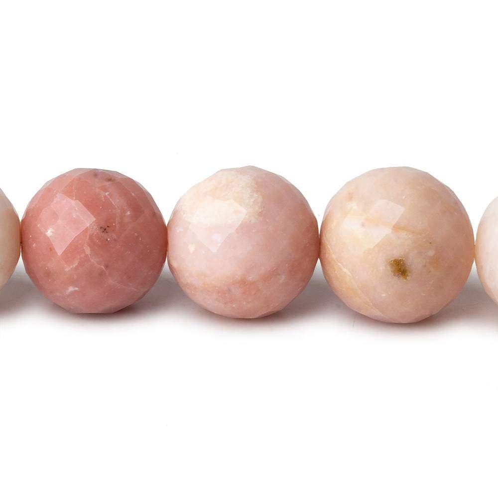 12–13mm Peruvian Pink Opal Faceted Round Beads, 15-Inch Strand