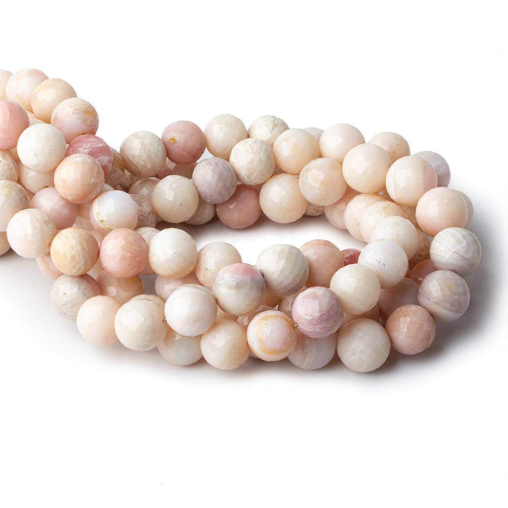 12–13mm Peruvian Pink Opal Faceted Round Beads, 15-Inch Strand