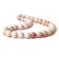12–13mm Peruvian Pink Opal Faceted Round Beads, 15-Inch Strand