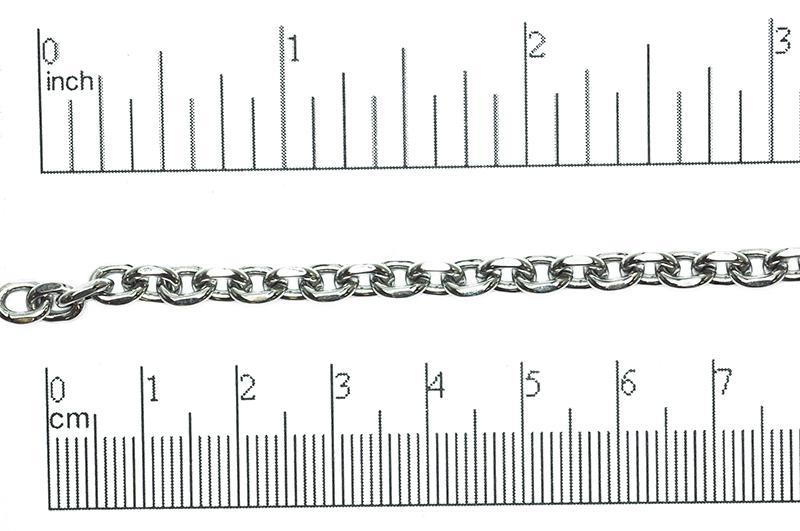 6mm x 4.5mm Faceted Stainless Steel Cable Chain sold by the Foot - CH 125SS