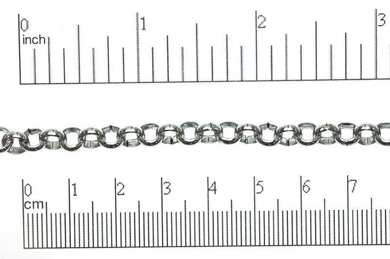 6mm (Inside diameter 4mm) Stainless Steel Rolo Chain sold by the Foot - CH 128SS