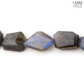 12x6–15x8mm Labradorite Faceted Nugget Beads, 16-Inch Strand