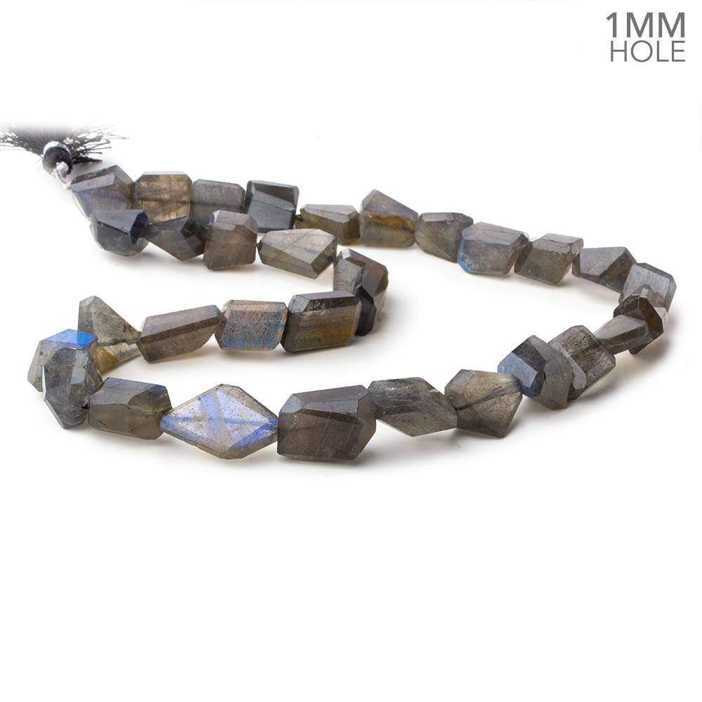 12x6–15x8mm Labradorite Faceted Nugget Beads, 16-Inch Strand