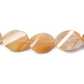 13–17mm Butterscotch Rutilated Quartz Faceted Oval Twist Beads, 14-Inch Strand