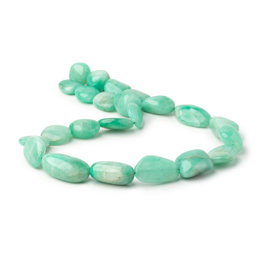 Colombian Emerald Plain Nugget Bead Strand – 13–26mm, 23 Beads