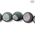 Rainbow Obsidian Smooth Coin Beads, 13.5mm, 16-Inch Strand