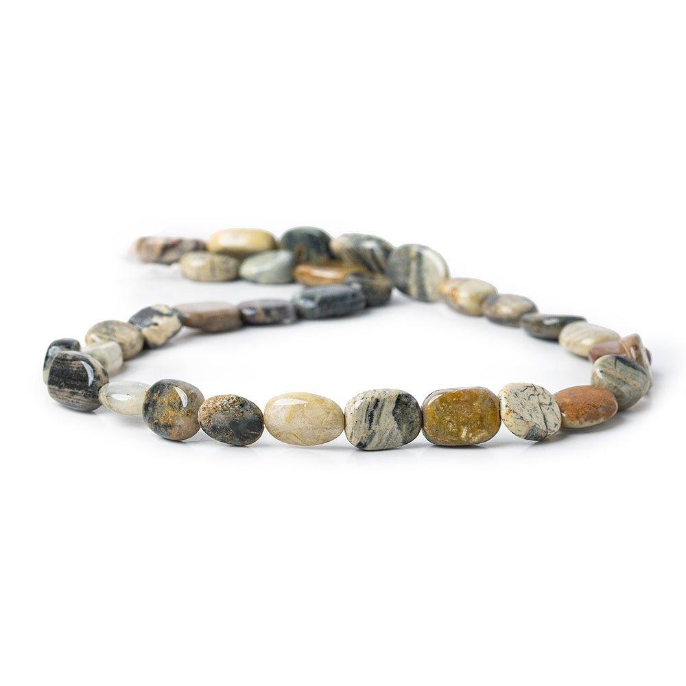 13mm Jasper Plain Oval Beads, 14 inch