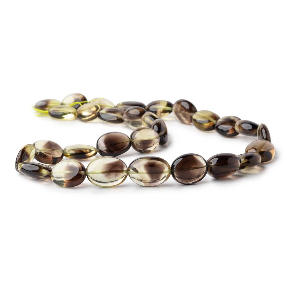 13–17mm Bi-Color Quartz Straight-Drilled Smooth Oval Beads, 16-Inch Strand