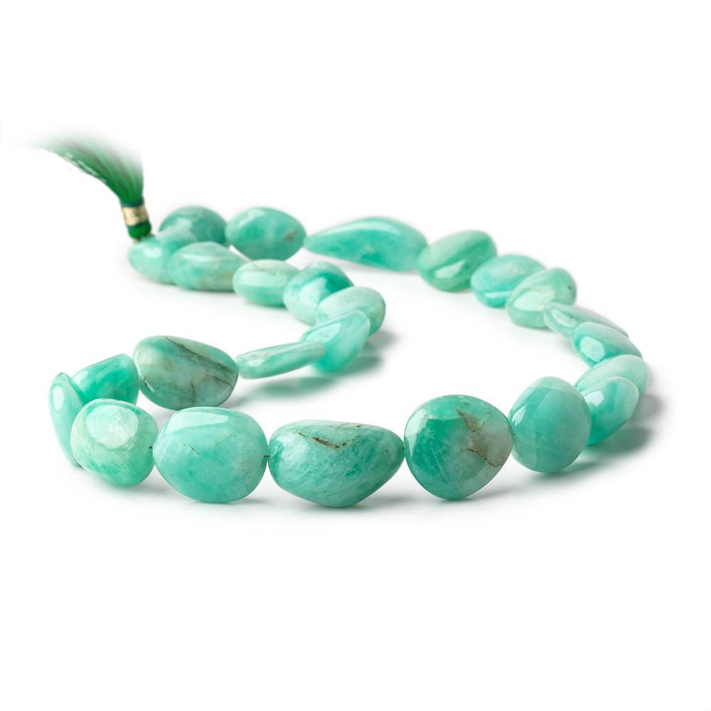 Colombian Emerald Plain Nugget Bead Strand – 13 × 11–20 × 13mm
