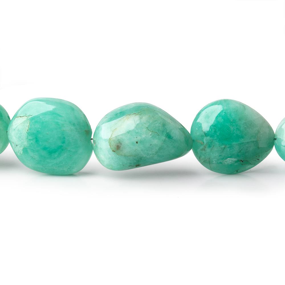 Colombian Emerald Plain Nugget Bead Strand – 13 × 11–20 × 13mm