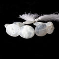 14–25mm Peacock Solar Quartz Straight-Drilled Faceted Oval Beads, 8.5-Inch Strand