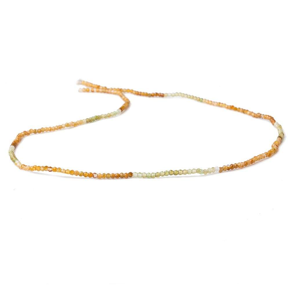 Multicolor Tourmaline Micro-Faceted Round Beads, 1.5mm, 13-Inch Strand