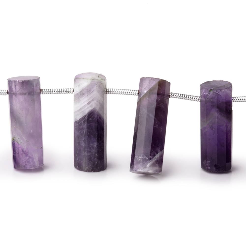 Cape Amethyst Faceted Tube Beads, 7-Inch Strand