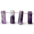 Cape Amethyst Faceted Tube Beads, 7-Inch Strand