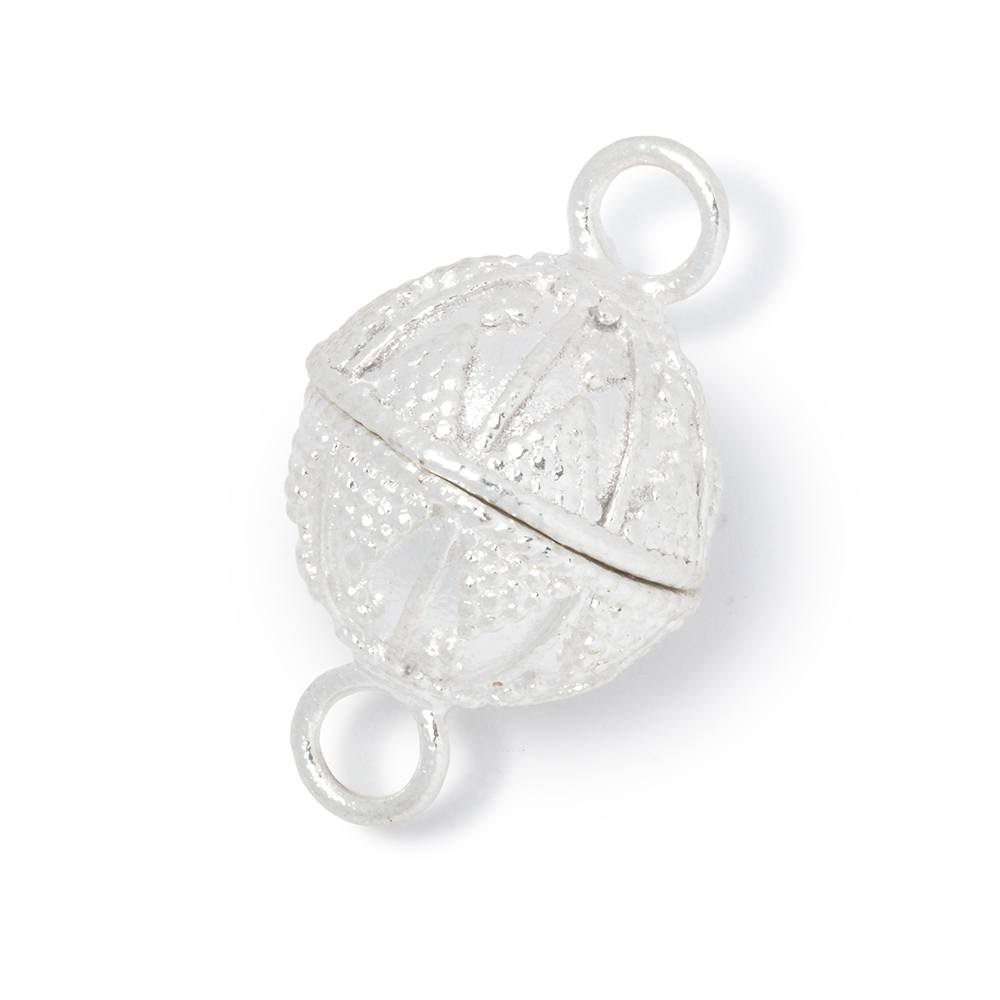 17.5mm Triangular Miligrain Design Round Magnetic Clasp 1 piece