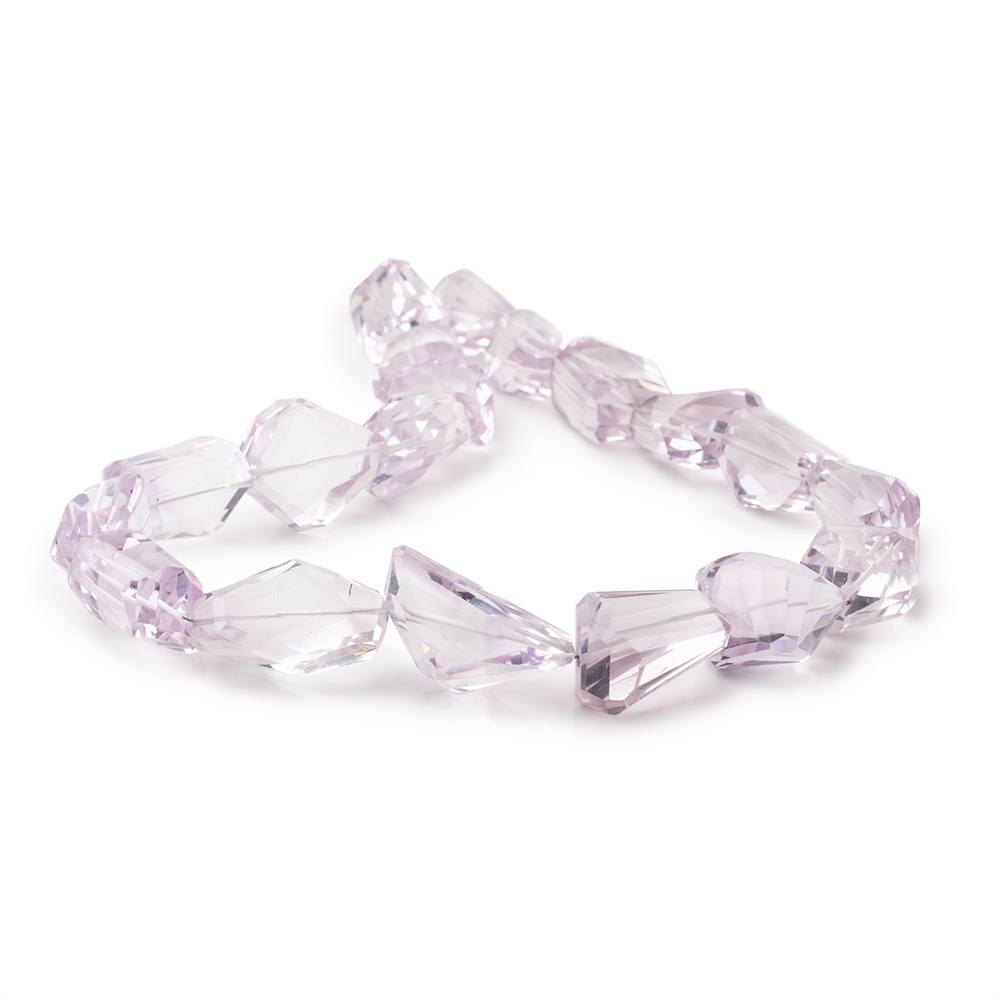 Pink Amethyst Faceted Nugget Beads, 15-Inch Strand
