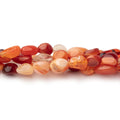 5x5–8x6mm Mexican Fire Opal Smooth Nugget Beads, 18-Inch Strand