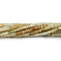 Multi-Tonal Grossular Garnet Faceted Rondelle Beads, 3mm, 13-Inch Strand