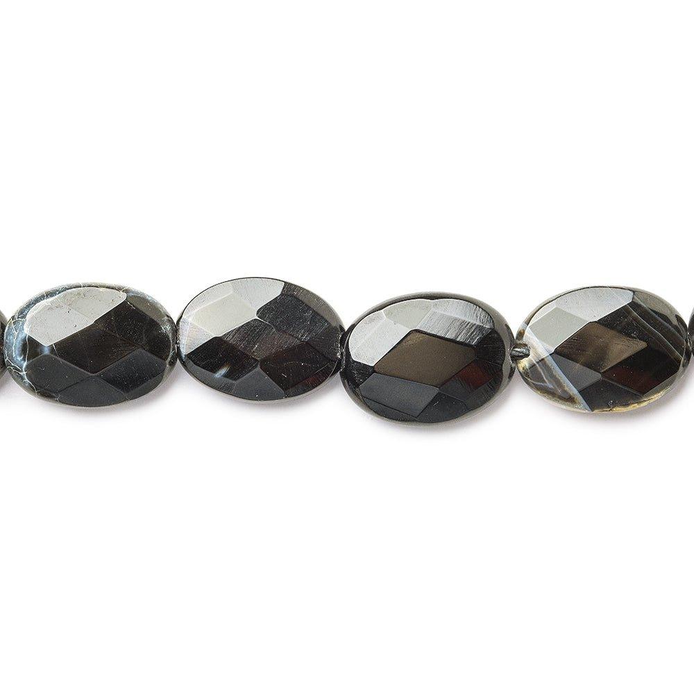 Cobra Agate Faceted Oval Beads, 18mm Strand