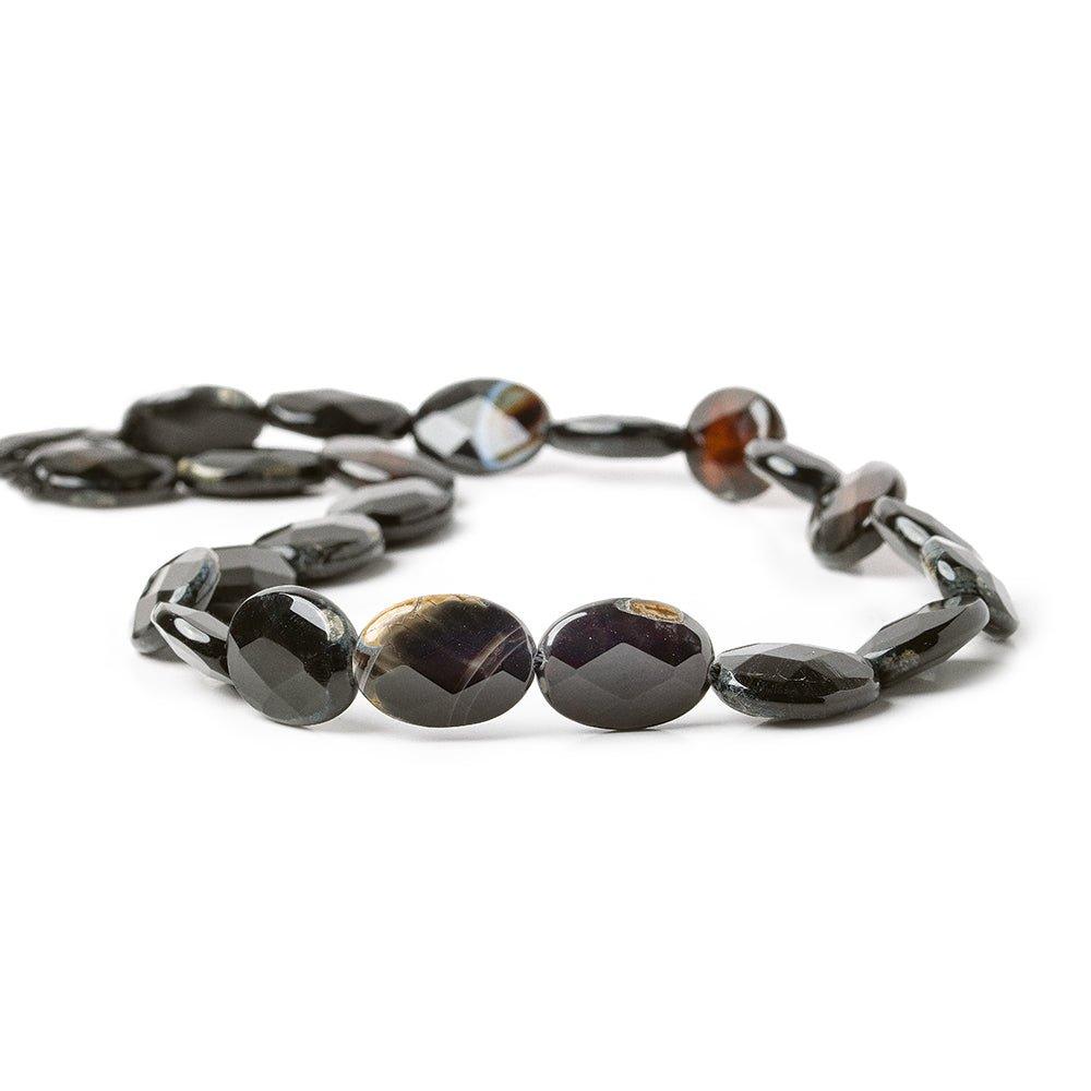 Cobra Agate Faceted Oval Beads, 18mm Strand
