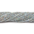 1.8mm Translucent Medium Grey Australian Opal micro faceted rondelle beads 12.5 inch 220 pieces AA