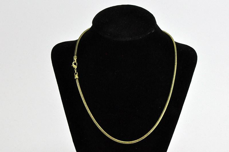 18" Snake Chain Necklace finished with Clasp - Sold by the Piece - Available in 9 Finishes - SNAKE2-N18