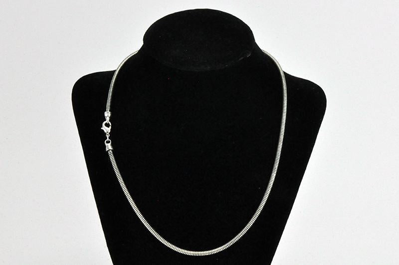 18" Snake Chain Necklace finished with Clasp - Sold by the Piece - Available in 9 Finishes - SNAKE2-N18