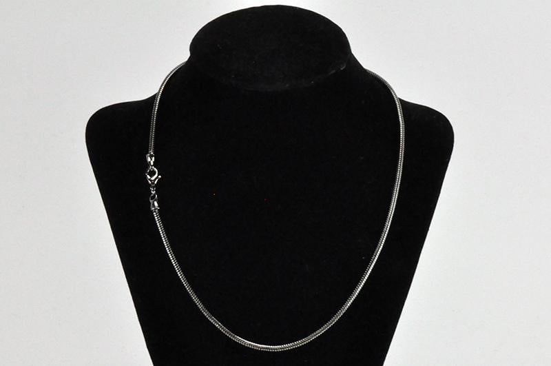 18" Snake Chain Necklace finished with Clasp - Sold by the Piece - Available in 9 Finishes - SNAKE2-N18