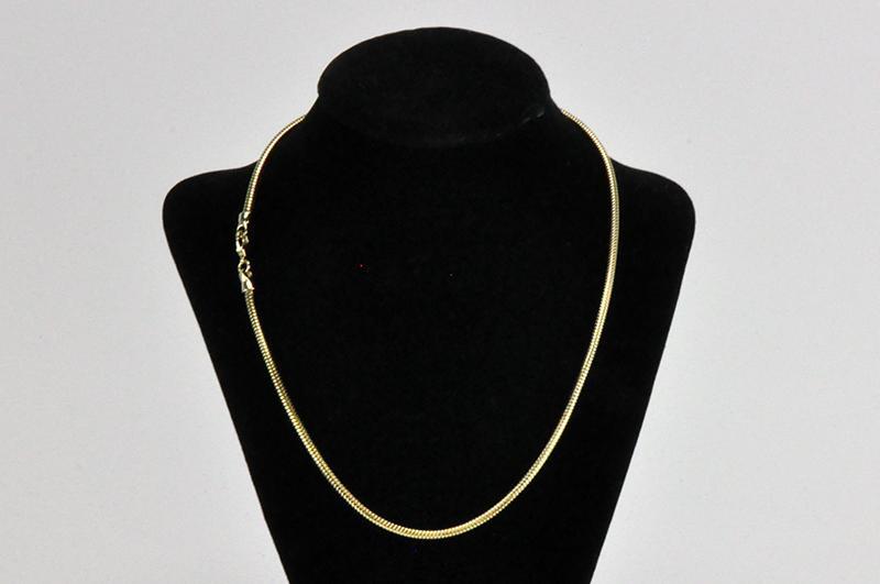 18" Snake Chain Necklace finished with Clasp - Sold by the Piece - Available in 9 Finishes - SNAKE2-N18