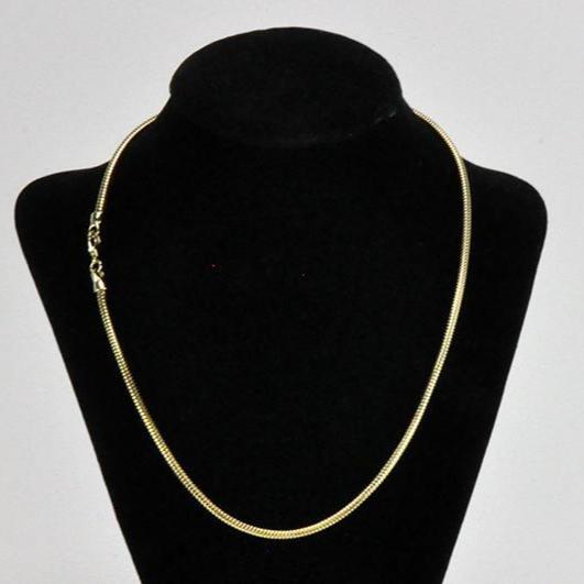 18" 1mm Snake Chain Necklace with Lobster Clasp - Sold by the Piece - Available in Silver & Gold - SNAKE1