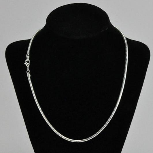 16" 1.5mm Snake Chain Necklace with Lobster Clasp - Sold by the Piece - SNAKE1.5