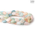 18x13mm Multi Color Beryl Plain Oval 15.5 inch 23 Beads 1mm Drill Hole