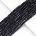 Blue Tiger’s Eye Faceted Rondelle Beads, 4 × 6mm, 15–16-Inch Strand