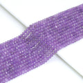 3x4mm Amethyst Faceted Rondelle Beads, 15–16-Inch Strand