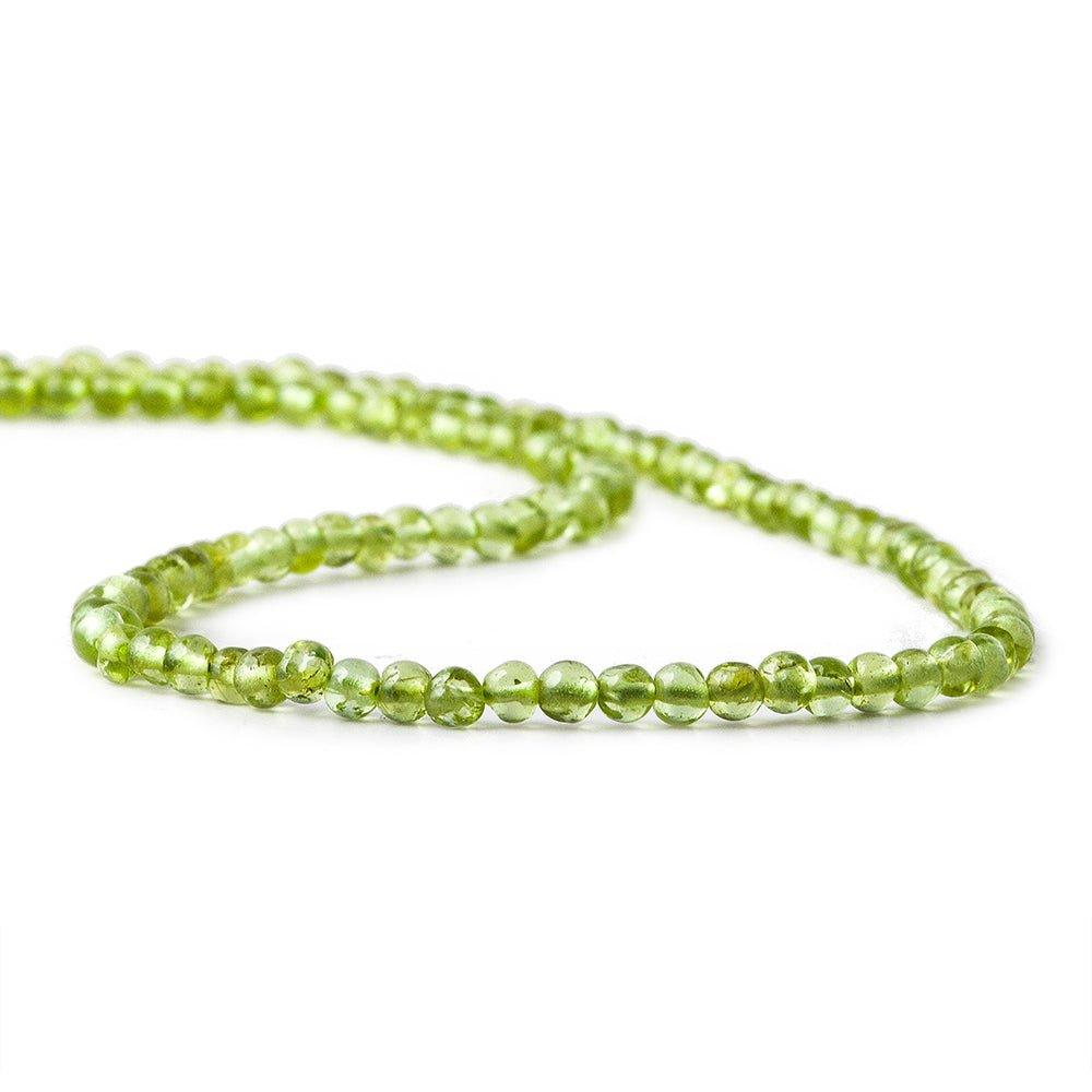 2-2.5mm Peridot Plain Round Beads 14 inch